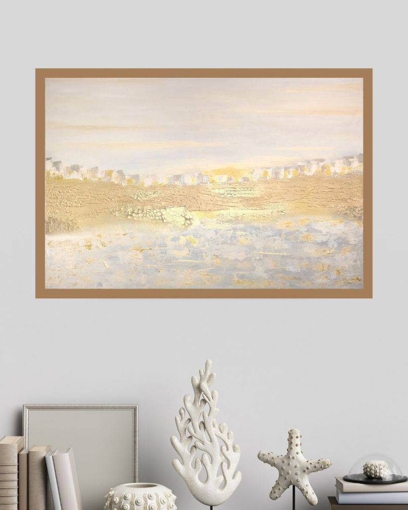 Nadine Nied abstrakte Acrylmalerei aus Neuenstein mit gold